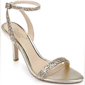 Jewel Badgley Mischka Ojai II Sculpted Stilettos Heels, size 5, Gold